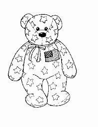 Patriotic Printable Coloring Pages New Coloring Activity Pages Patriotic Beanie Baby Bear In 2020 Bear Coloring Pages Baby Coloring Pages Coloring Pages