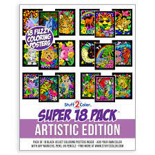 Velvet dream catcher | coloring posters, fuzzy posters. Super Pack Of 18 Fuzzy Velvet Coloring Posters Artistic Edition Stuff2color Walmart Com Walmart Com