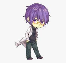 Mukuro's hair is blue, chrome's is purple. Transparent Anime Glasses Png Anime Boy Purple Hair Png Download Kindpng