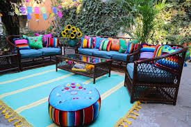 Blue And Multi Colored And Embroidered Pouf Ready To Ship Etsy Colourful Living Room Decor Living Room Decor Colors Mexican Home Decor