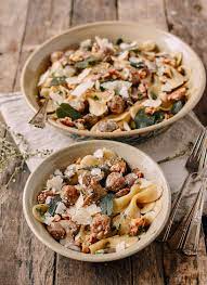 Winter Pasta W Sausage Meatballs Walnuts Crispy Sage Recipe Winter Pasta Recipes Winter Pasta Pasta Recipes