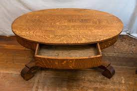 Live edge coffee table/coffee table. Antique Quarter Sawn American Oak Coffee Table At 1stdibs
