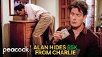 Two and a Half Men | Charlie Cashes in on Alan's Secret ... - YouTube
