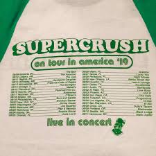 Slogan tee but first, nap time. On Tour In America 19 Baseball Tee Green Supercrush