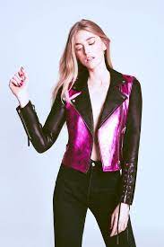 The Siena The Mighty Company Leather Cropped Biker Jacket Jackets Cropped Biker Jacket Cool Suits