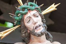 Portrait of the Jesus Statue Stock Image