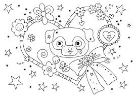 There are a wide choice of quality images in the section coloring pages for girls. Cute Pug Coloring Page Stock Illustration Illustration Of Decoration 141469793