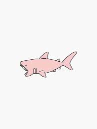 Cute Pink Shark Sticker By Emmagsheehan In 2021 Pink Shark Pink Wallpaper Laptop Pink Drawing
