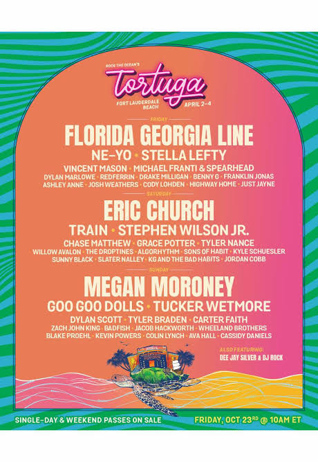 Tortuga Music Festival 2027 lineup