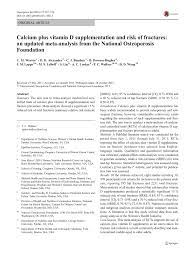 95 percent confidence interval, 0.91 to 1.05; Pdf Calcium Plus Vitamin D Supplementation And Risk Of Fractures An Updated Meta Analysis From The National Osteoporosis Foundation