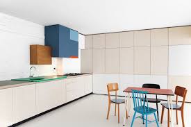 Your kitchen is oftentimes the heart of a home, serving as a constant gathering place for friends and family. Dries Otten S Colorful Kitchens Evoke Abstract Canvases A Refrigerator An Oven And Shelving Are Conc Interior Design Kitchen Kitchen Interior Kitchen Colors