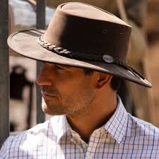 Barmah Bronco Foldaway Leather Outback Hat