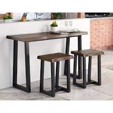 Current price $139.99 $ 139. Steve Silver Janine Rustic 3 Piece Counter Height Table Set With Bar Stools Morris Home Pub Table And Stool Sets