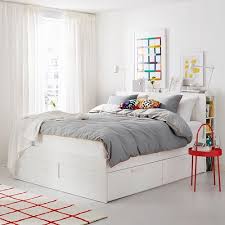 Brimnes Bedframe Met Opberger En Bedeinde Wit 160x200 Cm Ikea Bed Frame With Storage Headboard Storage Brimnes Bed