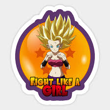 Maybe you would like to learn more about one of these? Caulifla Fight Like A Girl 5 Star Dragon Ball Background Dragonball Sticker Teepublic