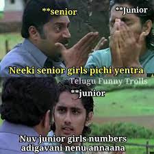 Ankita and prajnesh both won singles bronze medals at. Tag That Senior Junior Lover Telugu Funny Trolls Facebook