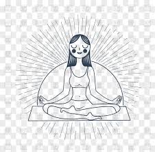 Download Icon Of Meditation Girl In Yoga Lotus Pose Vector Illustration Vector Graphics C Rodnikovay 173622 Icoon Tekenen