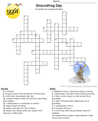 Happy Groundhog S Day Below Is A Printable Groundhog S Day Crossword Puzzle Groundhogsday Groundhog Day Activities Groundhog Day Happy Groundhog Day