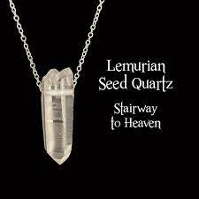 Lemurian Seed Wand Pendant Stairway To Heaven Clear Quartz Clear Quartz Crystal Jewelry Quartz Crystal Healing Lemurian Crystal