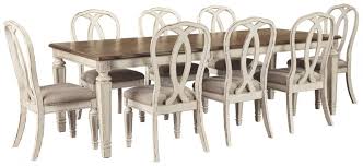 Complete dining room sets from rooms to go. Realyn Dining Table And 8 Chairs D743 45 02 8 Dining Room Groups Bescheinen Family Furniture