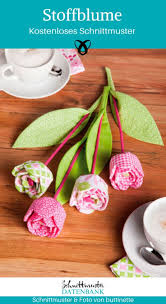Stoffblume Stoffblumen Nahen Schnittmuster Kostenlos Stoffblume Nahen