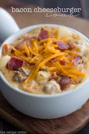 Bacon Cheeseburger Soup At Http Therecipecritic Com A Delicious And Creamy Soup That Will Remind You Of A Bacon Chees Recipes Cheeseburger Soup Soup Recipes