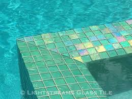 Lightstreams Renaissance Collection Celadon 2x2 Tiles Used For This Glass Tile Spa Iridescent Tile Spa Tile Tile Steps