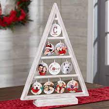 Rustic White Washed Wood Ornament Tree Stand Photo Christmas Ornaments Wood Christmas Tree Fun Christmas Decorations