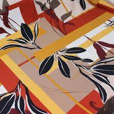 Maybe you would like to learn more about one of these? Viscose Dress Fabric Large Print Floral Geometric In Browns