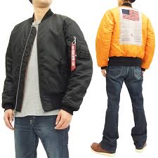 alpha industries ma 1 flight jacket blood chit mens flying bomber jacket ta0129 black