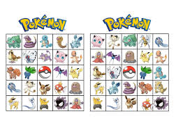 Free Printable Pokemon Bingo Bingo Printable Pokemon Party Games Pokemon Party