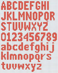 Free Knitted Alphabet And Numbers Chart Courtesy Of