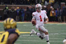 The guy at ohio state, who played against the competition like i mentioned before and played well. Why Ohio State Quarterback Justin Fields Is Sacrificing Mobility For Security Cleveland Com