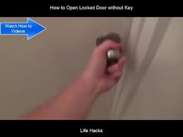 Includes fingerprint identification, temporary codes, auto unlock, a backup mechanical key, and more. How To Open Locked Door Without Key Video Dailymotion