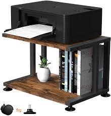 Find a variety of locking options in our selection, as well as various configurations for lockers and storage cabinets to maximize the space they will fill in an office, school, gym or other location. Amazon Com Vanspace Desktop Printer Stand 2 Tier Wood Desk Storage Organizer Book Shelf Under Desk Rolling Printer Cart For Fax Machine Mobile Printer Stand With Swivel Wheels Anti Skid Feet Vintage