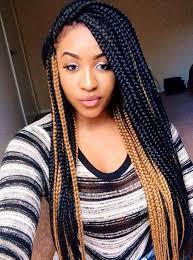 Black And Brown Box Braids On Dark Skin Box Braids Blonde Hairstyle Black Box Braids Single Braids Hairstyles Colored Box Braids