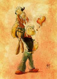 Popeye Sweetie Olive Oyl Popeye Cartoon Popeye And Olive Cartoon Art