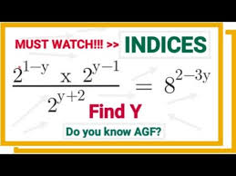 By definition mathematics is defined as the science of numbers and their operations. Wassce 2021 Mathematics Indices Possible Questions Answers Youtube