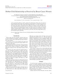 Breast cancer in children is very rare, but it can happen. Pdf Mother Child Relationship As Perceived By Breast Cancer Women