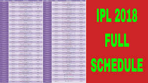 Ipl T20 2019 Schedule Ipl Time Table 2019 Photo Ipl 2019