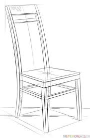 How To Draw A Chair Step By Step Drawing Tutorials For Kids And Beginners Chairdrawing Drawing Furniture Drawing Tutorial Step By Step Drawing