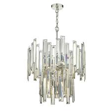 Shop offset ceiling lighting on houzz. Decorative Gold Tone Crystal Ceiling Pendant With Nickel Frame