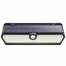 Litom Solar Lights Outdoor 122 Led Ip65 Waterproof Solar Powered Motion Sensor Wireless Wall Lights 270 Wide Angle 3 Lighting Modes Motion Activated Auto On Off Solar Security Light Walmart Com Walmart Com