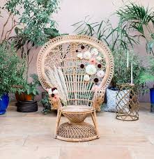 Der Pfauensessel Aus Rattan Passt Hervorragend Zum Angesagten Boho Chic Stil Pfau Stuhl Korbstuhle Pfauenthron