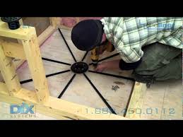 Foot toward the shower drain i use the pre pitch standard installation shower kit from goof proof shower that every one can see. How To Prep Floor Pre Pitch Mortar Installation Step 1 In Dix Systems Oneliner Youtube