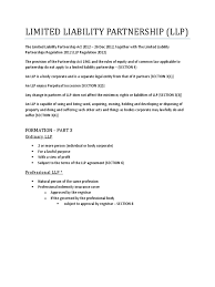 Interpretation part ii fundamentals of a limited liability partnership 3. Limited Liability Partnership Limited Liability Partnership Business
