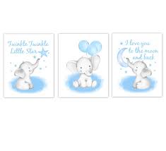 Maybe you would like to learn more about one of these? Amazon Com Baby Boy Nursery Art Wall Decor Blue Elephant With Balloon 3 Unframed Prints Handmade