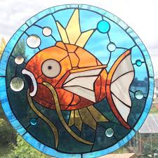 Vidrieras Magikarp Por Cookiecraftsgb En Etsy Stained Glass Diy Stained Glass Crafts Stained Glass Designs