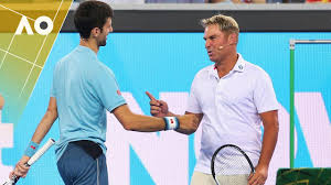 He brought a style quotient to slow bowling with his famous walk up to. Novak Djokovic Faces The King Of Spin Shane Warne Youtube
