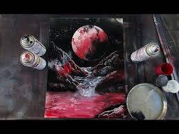 Spray Paint Art, Rocks and Waterfall Tutorial